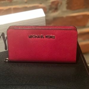 Red Michael Kors wallet